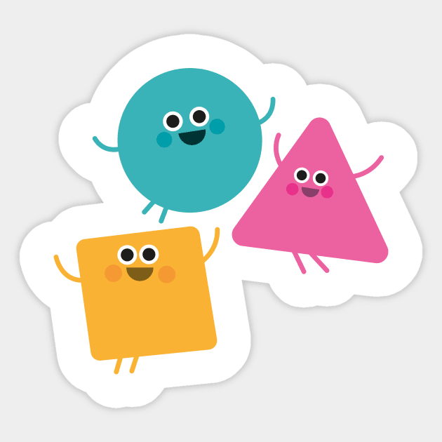 Happy Shapes Sticker by Geeksarecool